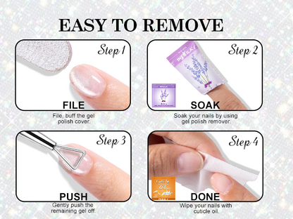 Holographic Glitter Shimmer Translucent Jelly Color Magnetic Silver Nail Polish for Nail Art Manicure Salon DIY at Home